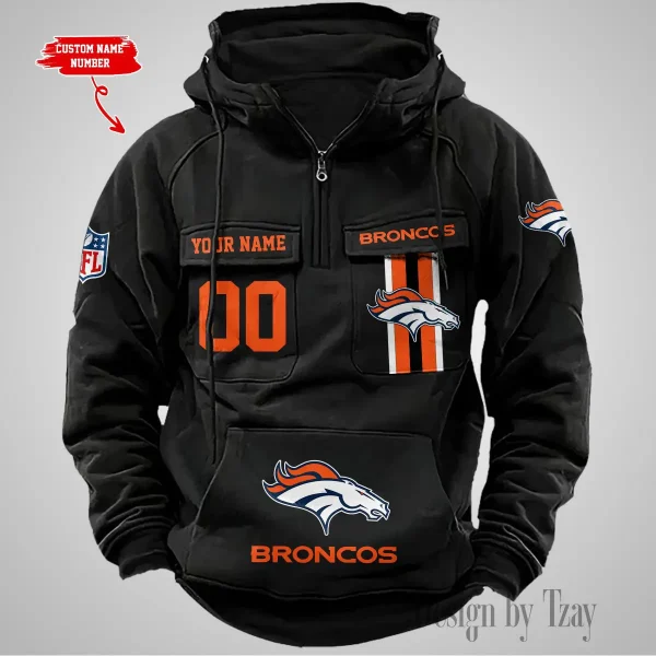 Denver Broncos Vintage Men Hoodie AZVMHD421 - Image 2