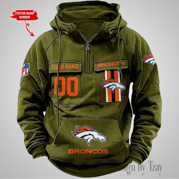 Denver Broncos Vintage Men Hoodie AZVMHD421 - Image 3