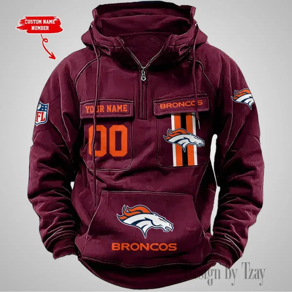 Denver Broncos Vintage Men Hoodie AZVMHD421 - Image 5