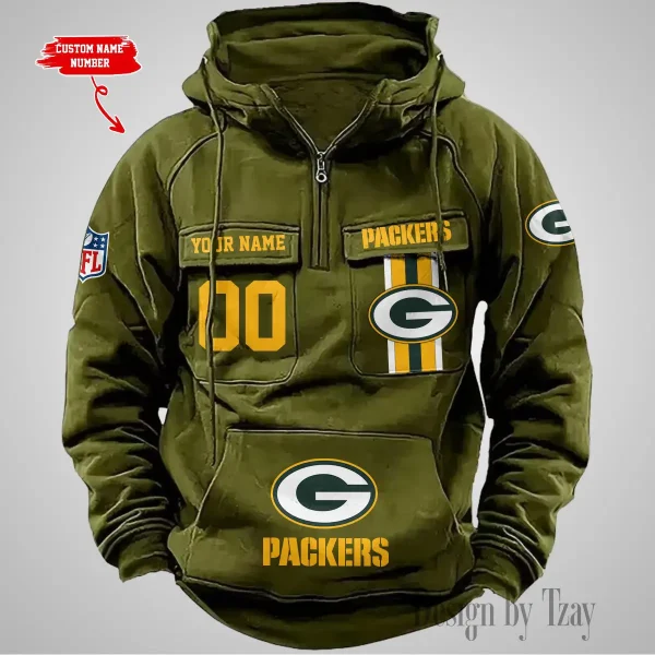 Green Bay Packers Vintage Men Hoodie AZVMHD423