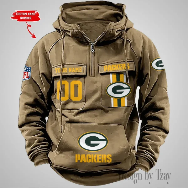 Green Bay Packers Vintage Men Hoodie AZVMHD423 - Image 3