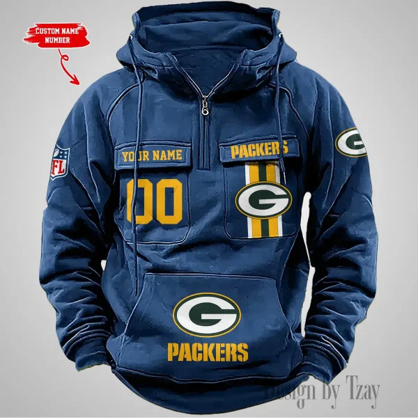 Green Bay Packers Vintage Men Hoodie AZVMHD423 - Image 4