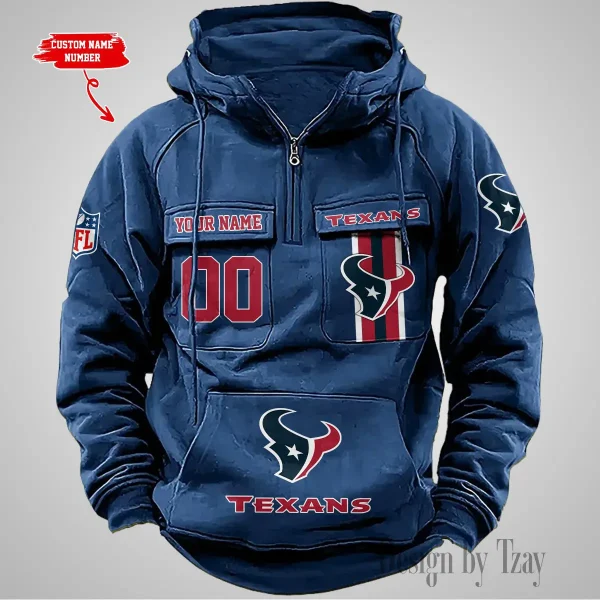 Houston Texans Vintage Men Hoodie AZVMHD424 - Image 3