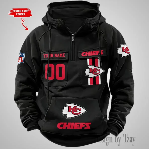 Kansas City Chiefs Vintage Men Hoodie AZVMHD427 - Image 2