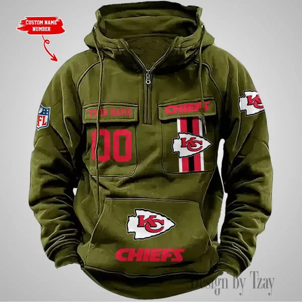 Kansas City Chiefs Vintage Men Hoodie AZVMHD427 - Image 4