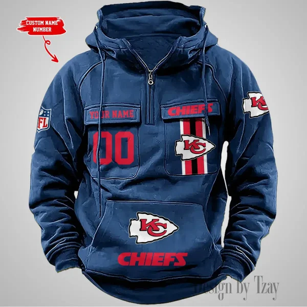 Kansas City Chiefs Vintage Men Hoodie AZVMHD427 - Image 5