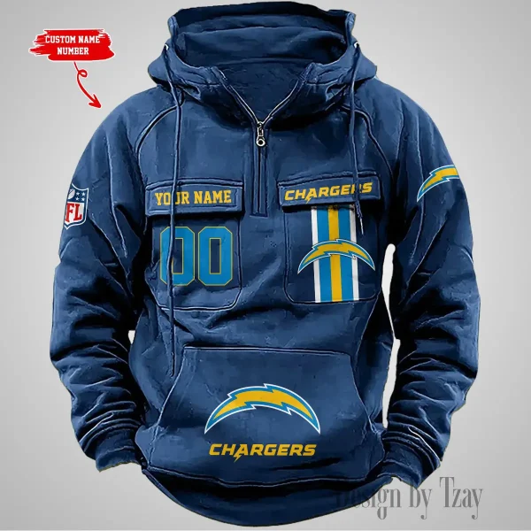 Los Angeles Chargers Vintage Men Hoodie AZVMHD429 - Image 4