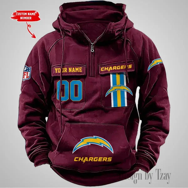 Los Angeles Chargers Vintage Men Hoodie AZVMHD429 - Image 5