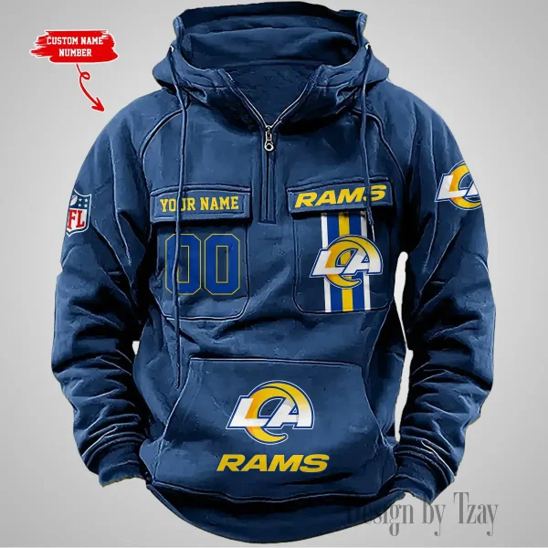 Los Angeles Rams Vintage Men Hoodie AZVMHD430 - Image 3