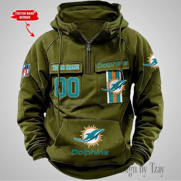 Miami Dolphins Vintage Men Hoodie AZVMHD431 - Image 3