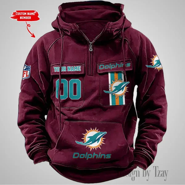 Miami Dolphins Vintage Men Hoodie AZVMHD431 - Image 5