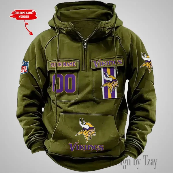 Minnesota Vikings Vintage Men Hoodie AZVMHD432 - Image 4