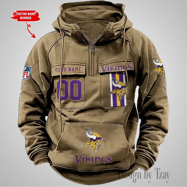 Minnesota Vikings Vintage Men Hoodie AZVMHD432 - Image 5