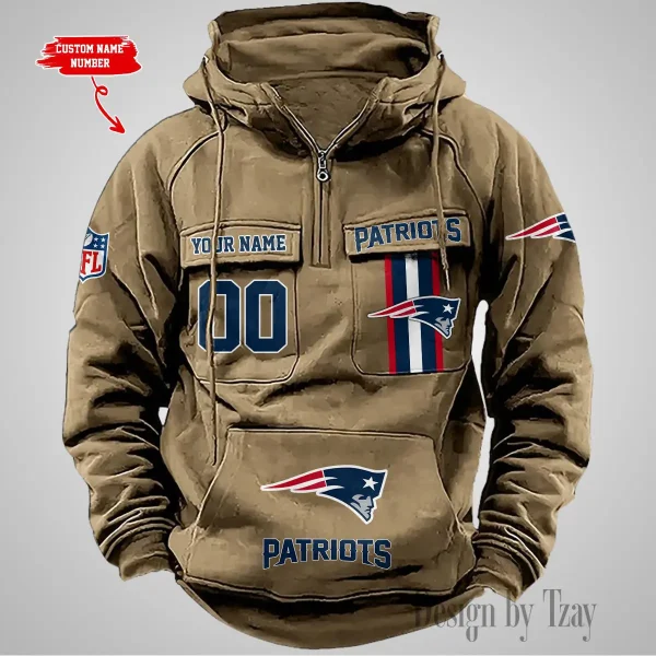 New England Patriots Vintage Men Hoodie AZVMHD433