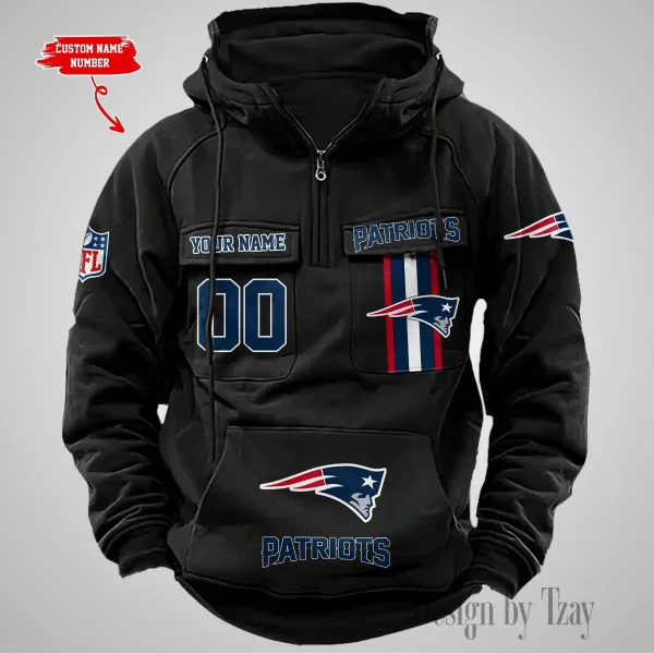 New England Patriots Vintage Men Hoodie AZVMHD433 - Image 2