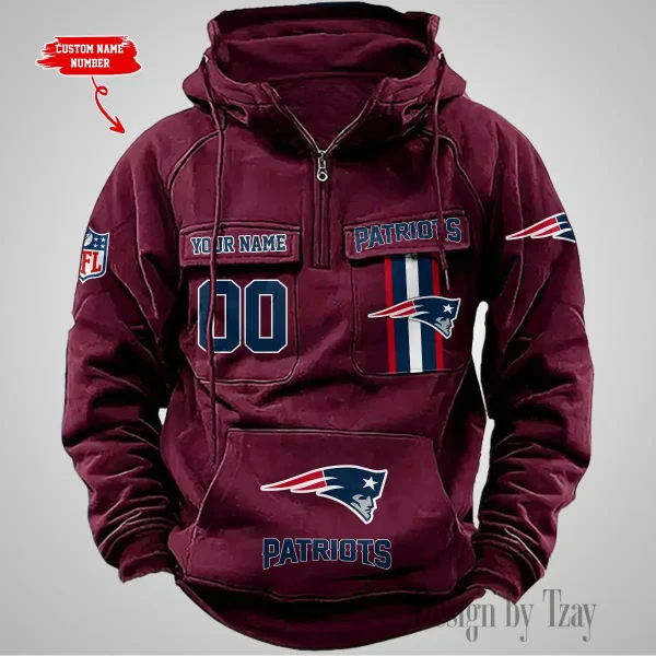 New England Patriots Vintage Men Hoodie AZVMHD433 - Image 5