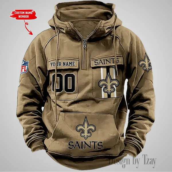 New Orleans Saints Vintage Men Hoodie AZVMHD434