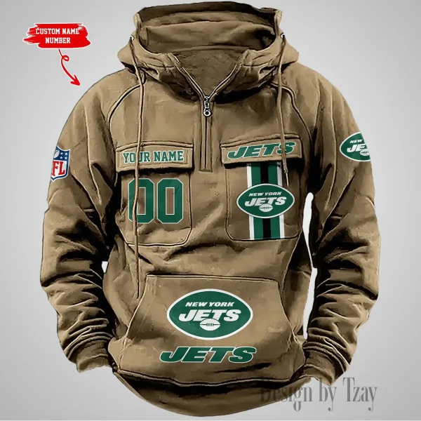 New York Jets Vintage Men Hoodie AZVMHD436 - Image 2