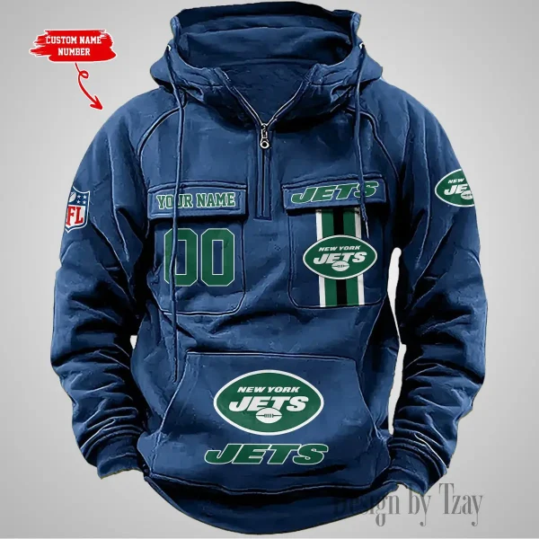 New York Jets Vintage Men Hoodie AZVMHD436 - Image 4