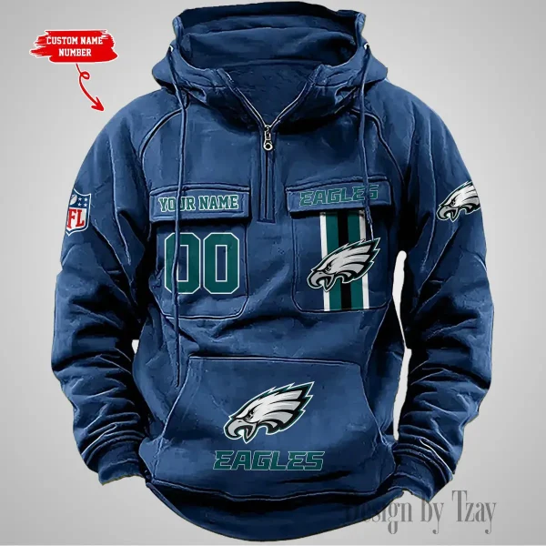 Philadelphia Eagles Vintage Men Hoodie AZVMHD437 - Image 3