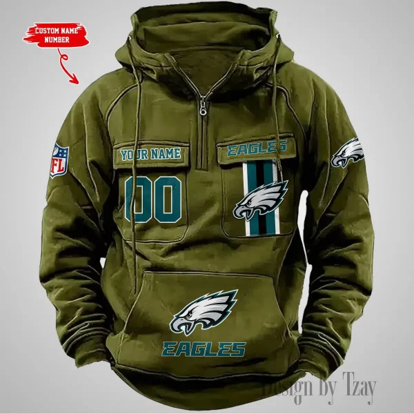 Philadelphia Eagles Vintage Men Hoodie AZVMHD437 - Image 4