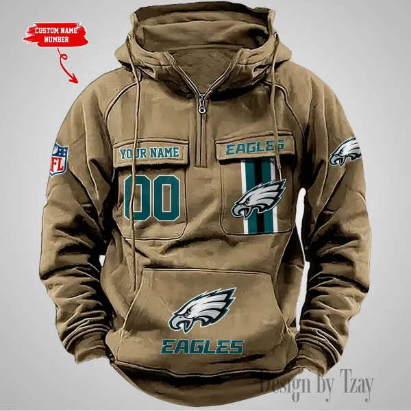 Philadelphia Eagles Vintage Men Hoodie AZVMHD437 - Image 5