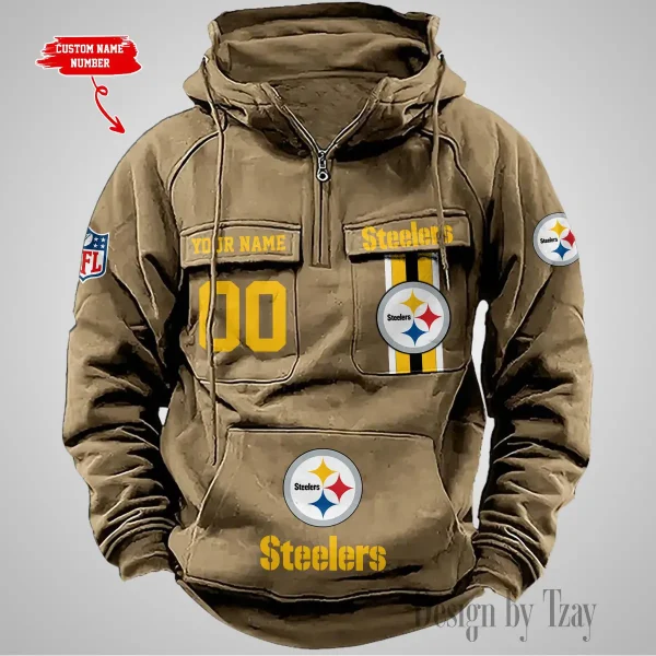 Pittsburgh Steelers Vintage Men Hoodie AZVMHD438