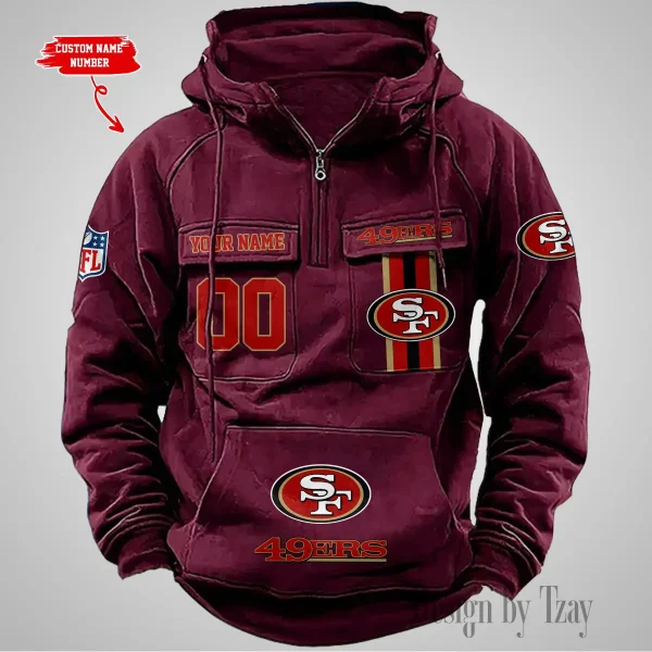 San Francisco 49ers Vintage Men Hoodie AZVMHD439