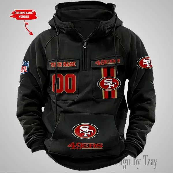 San Francisco 49ers Vintage Men Hoodie AZVMHD439 - Image 2