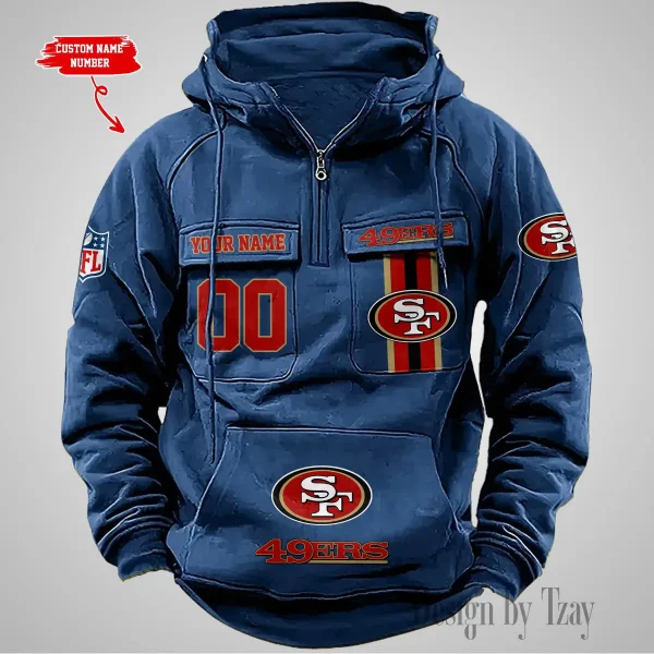 San Francisco 49ers Vintage Men Hoodie AZVMHD439 - Image 3