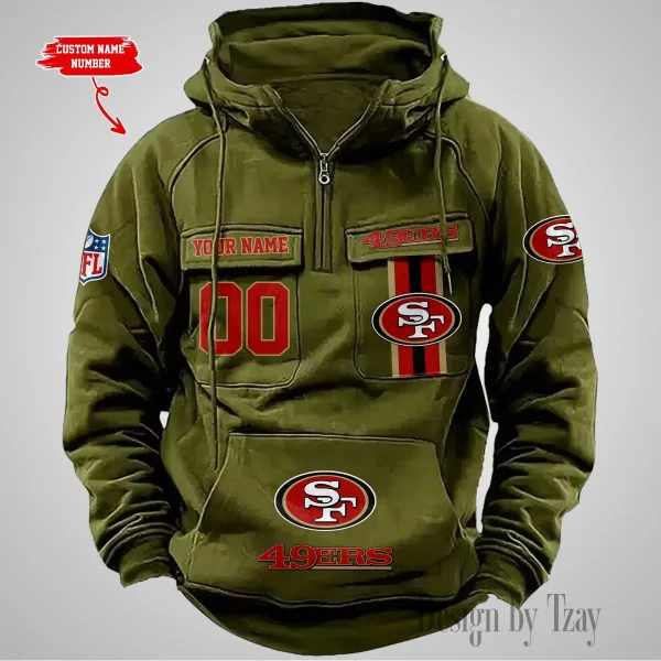 San Francisco 49ers Vintage Men Hoodie AZVMHD439 - Image 4