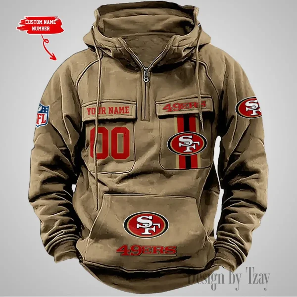 San Francisco 49ers Vintage Men Hoodie AZVMHD439 - Image 5