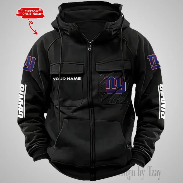 New York Giants Vintage Men Hoodies Zipup DV5 AZVMHD055