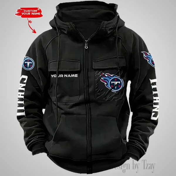 Tennessee Titans Vintage Men Hoodies Zipup DV5 AZVMHD060 - Image 2