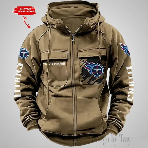 Tennessee Titans Vintage Men Hoodies Zipup DV5 AZVMHD060 - Image 5