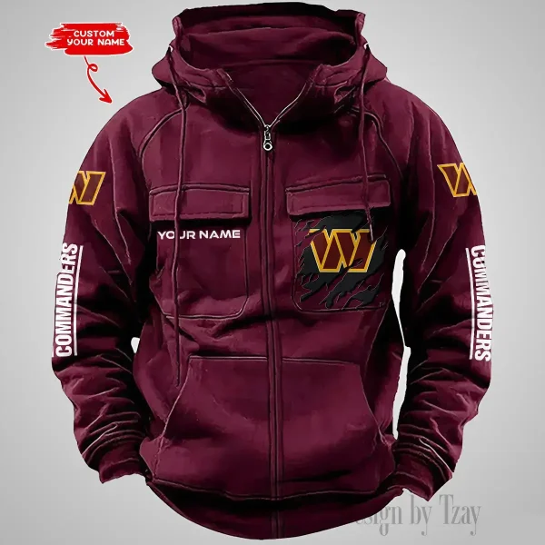 Washington Commanders Vintage Men Hoodies Zipup DV5 AZVMHD061 - Image 4