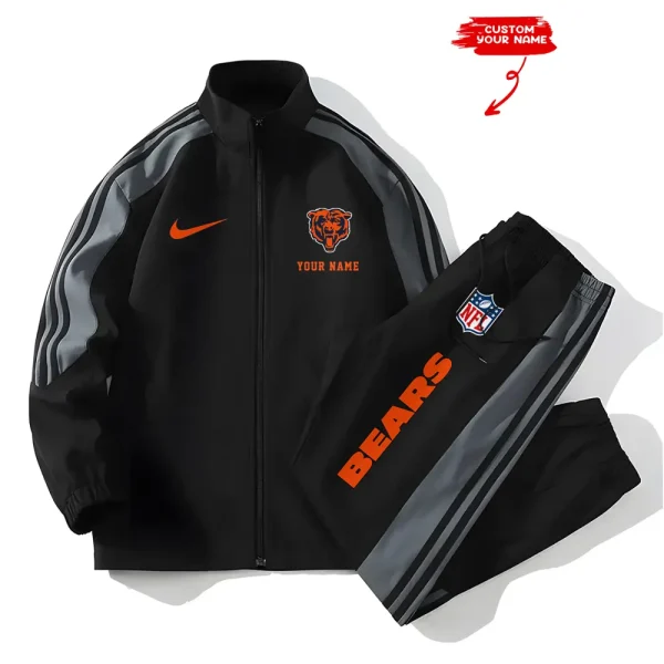 Chicago Bears New Style Versatile Sports Set Jacket And Pants S9VSS2PS006 - Image 2