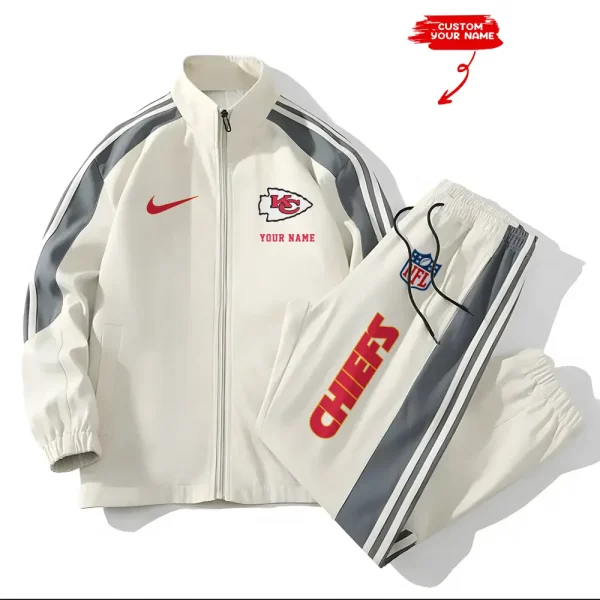 Kansas City Chiefs New Style Versatile Sports Set Jacket And Pants S9VSS2PS016