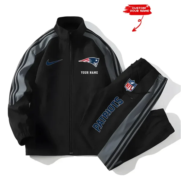 New England Patriots New Style Versatile Sports Set Jacket And Pants S9VSS2PS022 - Image 2