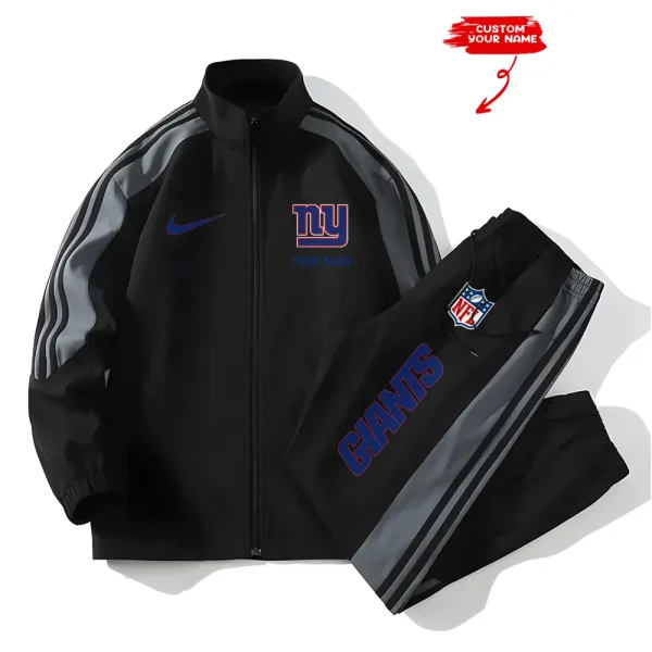 New York Giants New Style Versatile Sports Set Jacket And Pants S9VSS2PS024 - Image 2