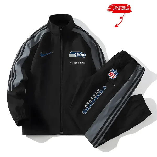 Seattle Seahawks New Style Versatile Sports Set Jacket And Pants S9VSS2PS029 - Image 2