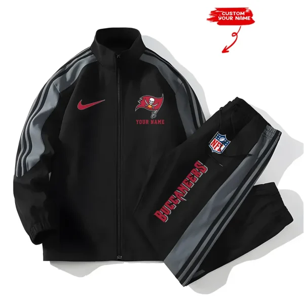 Tampa Bay Buccaneers New Style Versatile Sports Set Jacket And Pants S9VSS2PS030 - Image 2