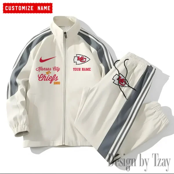 Kansas City Chiefs New Style Versatile Sports Set Jacket And Pants S9VSS2PS048