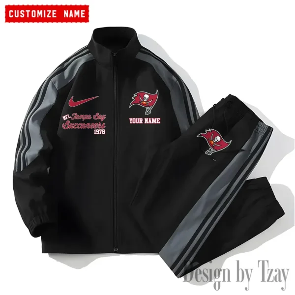 Tampa Bay Buccaneers New Style Versatile Sports Set Jacket And Pants S9VSS2PS062 - Image 2