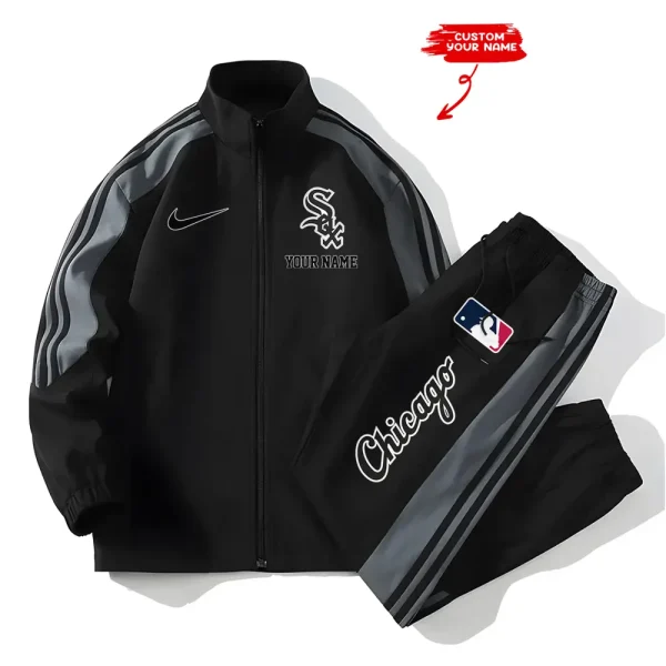 Chicago White Sox MLB New Style Versatile Sports Set Jacket And Pants S9VSS2PS070 - Image 2