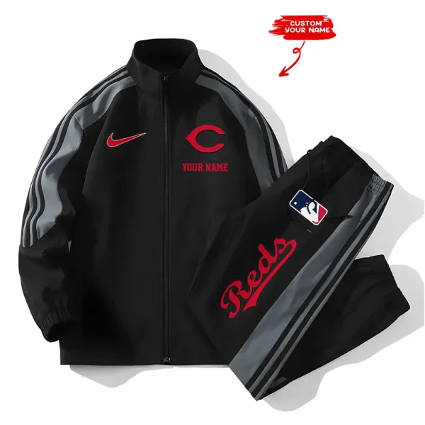 Cincinnati Reds MLB New Style Versatile Sports Set Jacket And Pants S9VSS2PS071 - Image 2