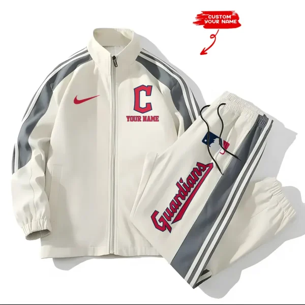 Cleveland Guardians MLB New Style Versatile Sports Set Jacket And Pants S9VSS2PS072