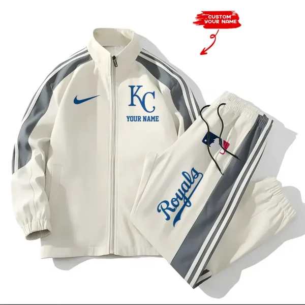 Kansas City Royals MLB New Style Versatile Sports Set Jacket And Pants S9VSS2PS076