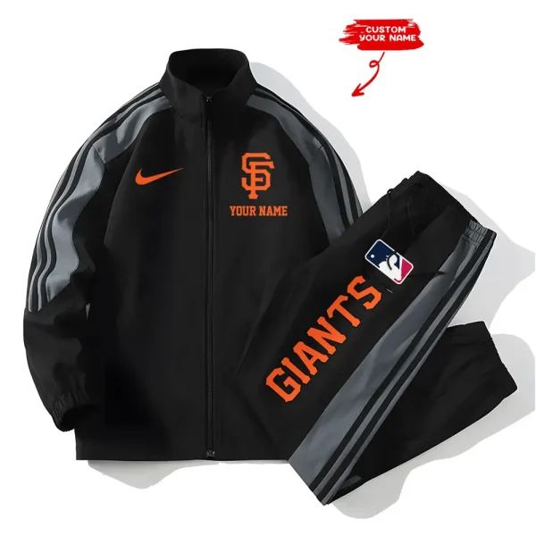 San Francisco Giants MLB New Style Versatile Sports Set Jacket And Pants S9VSS2PS088 - Image 2