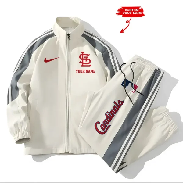 St. Louis Cardinals MLB New Style Versatile Sports Set Jacket And Pants S9VSS2PS090